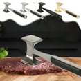 thumbnail image 1 of Meat Tenderizer Mallet Tool | Multi-Sided Aluminum Alloy Hammer for Pounding Meat, Shellfish, Steak | Textured & Flat Surfaces | Ergonomic Handle with Hang Hole | Hand Wash | 9.17x3.31in | 1 Piece, 1 of 6