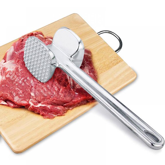 Meat Tenderizer Stainless Steel - Meat Hammer - Kitchen Meat Mallet - Meat Pounder Flattener Tool - Stainless Steel Double-sided Meat Hammer Kitchen Tool