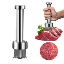 Meat Tenderizer Tool, 21 Sharp Stainless Steel Needles for Piercing & Marinating Steak Beef Chicken Pork, Heavy Duty Barbecue Kitchen Utensil, Cooking Gadgets,Silver,1PC