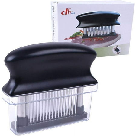 Meat Tenderizer Tool 48 Blades Stainless Steel - Kitchen Cooking Gadgets Tools with Ultra Sharp Needle That Makes Steak & Chicken Tender - No More Hammer, Meat Pounder Or Mallet