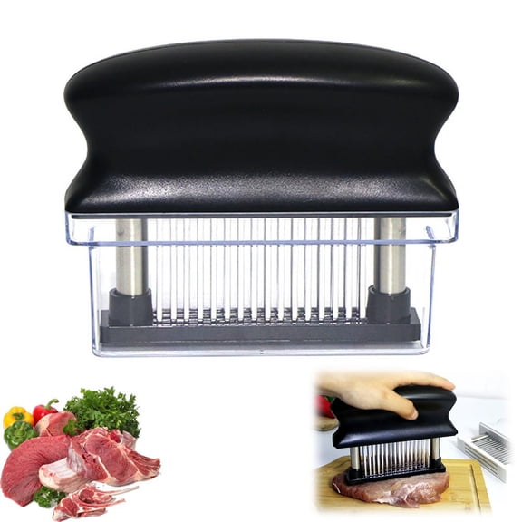 Meat Tenderizer Tool with 48 Stainless Steel Needle Blades,Professional Spring-Loaded Meat Tenderizer,Handheld MeatTenderizer,Professional Kitchen Gadget for Steak, Beef,Chicken,Pork,BBQ Grill
