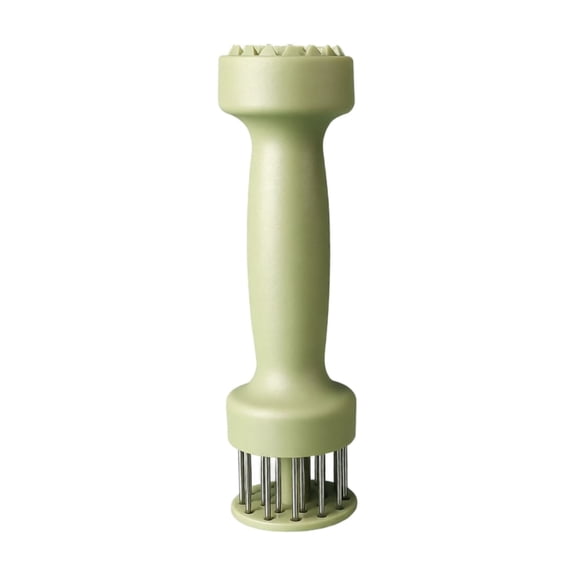 Meat Tenderizer Tool Green Handheld Stainless Steel Needle Tenderizer for Home Kitchen Bbq Grill Meat Prep and Holiday Cooking Use