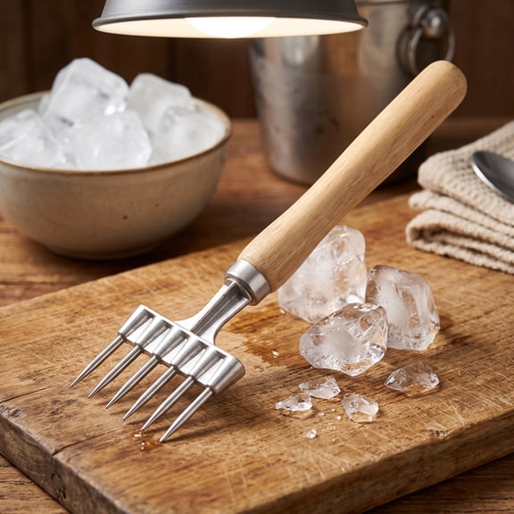 Meat Tenderizer Tool, Heavy Duty Stainless Steel Steak Piercer, Ergonomic Wood Handle, Kitchen Meat Prep