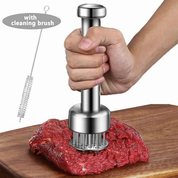 Meat Tenderizer Tool Stainless Steel 24 Sharp Needles for Tenderizing Beef Chicken Steak Veal Pork
