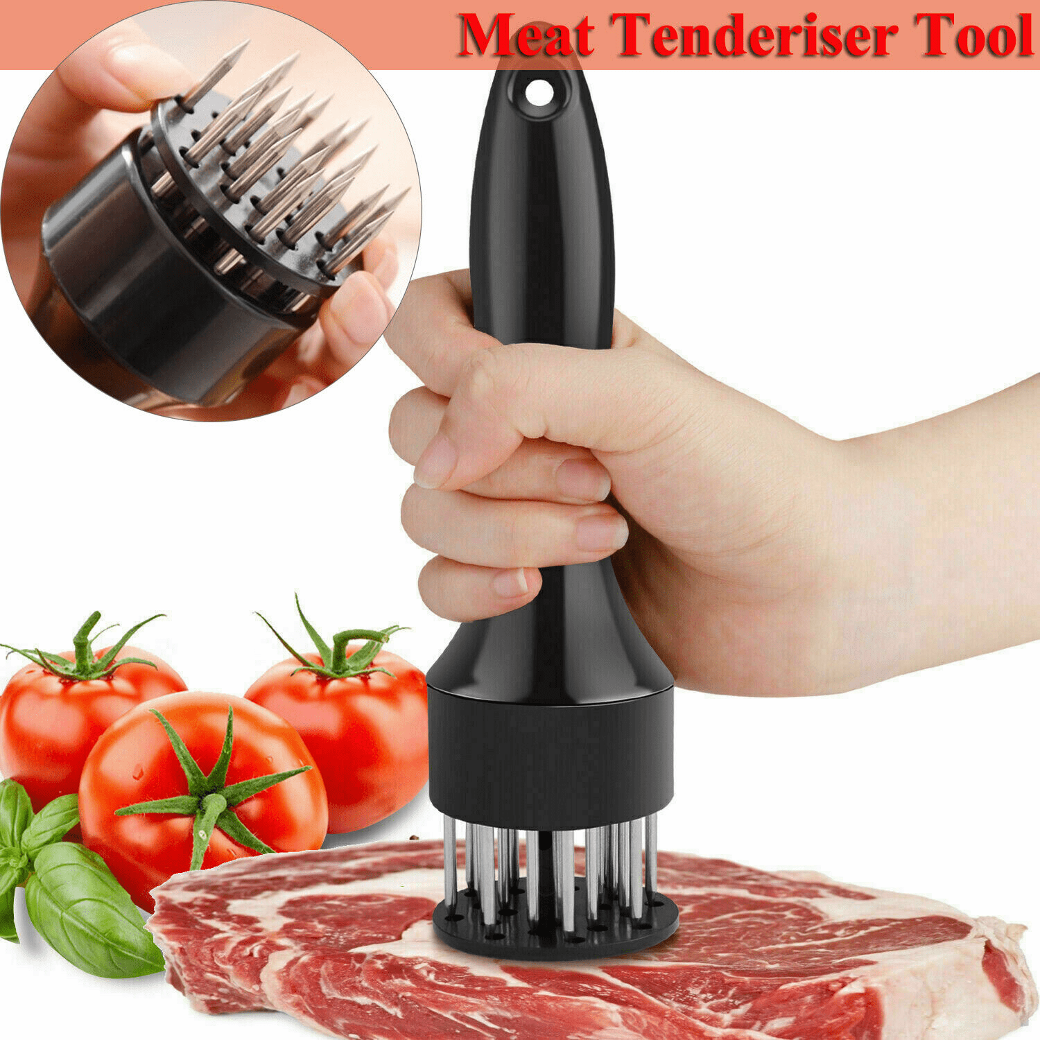 Meat Tenderizer Tool, iPstyle Sharp Needle Blade Meat Tenderizer for Tender  Beef Turkey Steak Pork