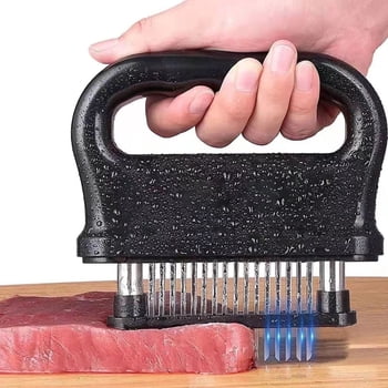 Meat Tenderizer Tool with 48 Stainless Steel Ultra Sharp Needle Blades, Detachable Kitchen Cooking Tool Best For Tenderizing, BBQ, Marinade