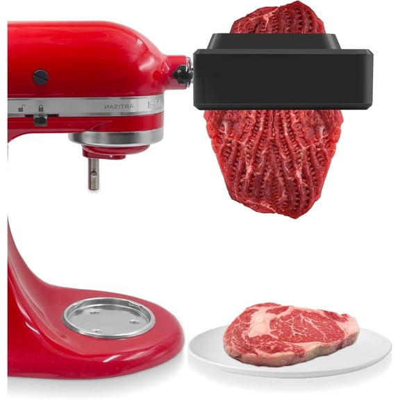 Meat Tenderizer Attachment for All KitchenAid Stand Mixers, Black