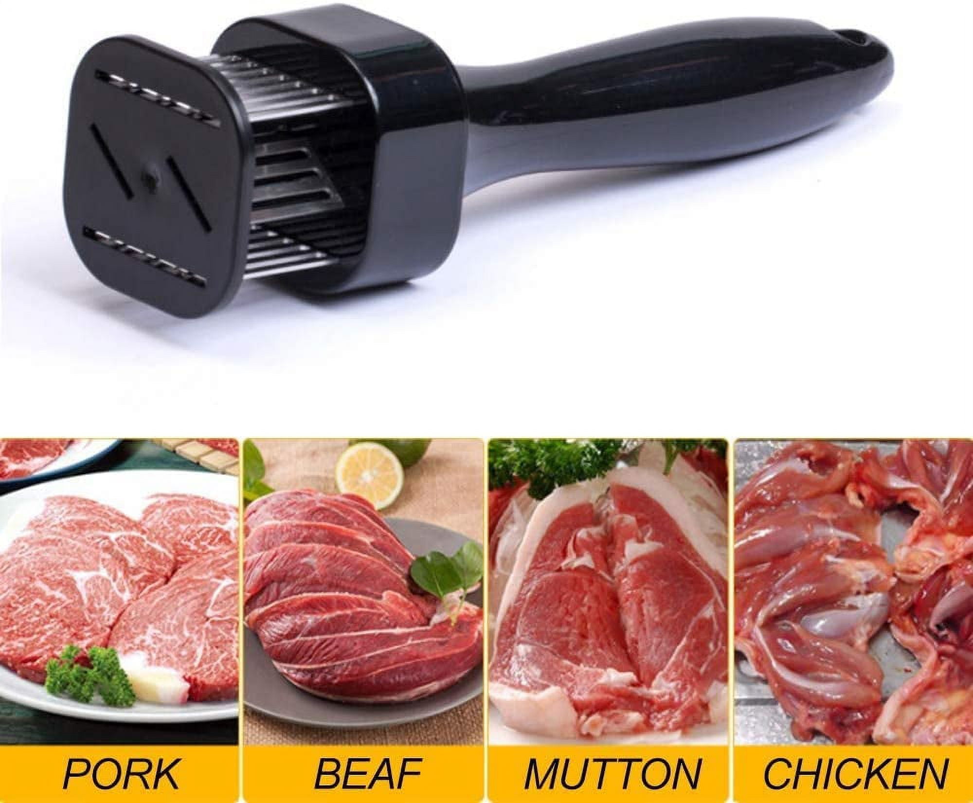 Meat Tenderizer for Tenderizing with 24 Stainless Steel Blades Cooking ...