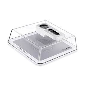 Meat Thawing Tray for Frozen Meat Quick Thaw Tray Countertop Defroster with Transparent Lid Digital Temperature Display Kitchen Thawing Accessory Housewarming Holiday Gift 1 Piece