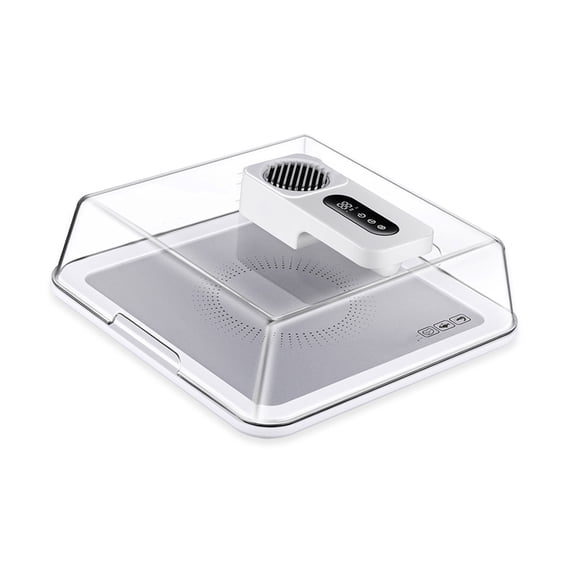 Meat Thawing Tray for Frozen Meat Quick Thaw Tray Countertop Defroster with Transparent Lid Digital Temperature Display Kitchen Thawing Accessory Housewarming Holiday Gift 1 Piece