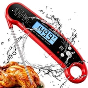Digital Meat Thermometer for Grilling & Cooking – Waterproof Ultra-Fast Instant Read Food Thermometer with Backlight & Calibration for Kitchen, Deep Fry & BBQ