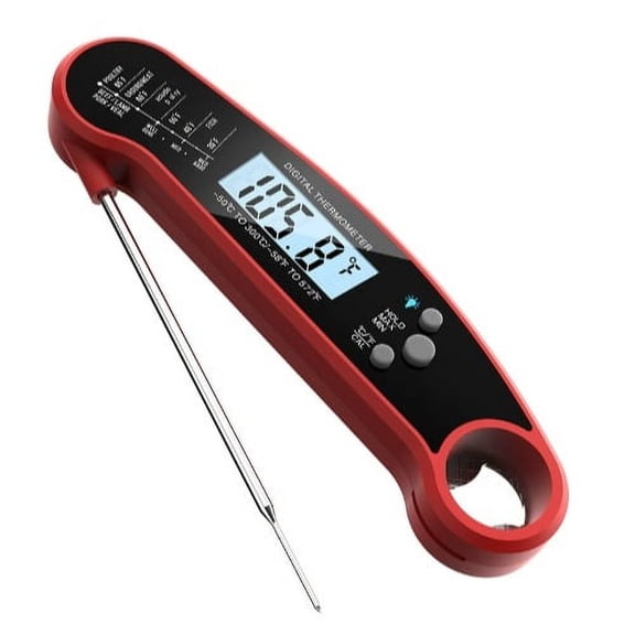 Meat Thermometer Digital - Instant Read Food Thermometer for Cooking Grilling Air Fryer Griddle Probe Kitchen Gadgets Essentials BBQ Accessories Grill Gifts for Men Him Dad Fathers Day