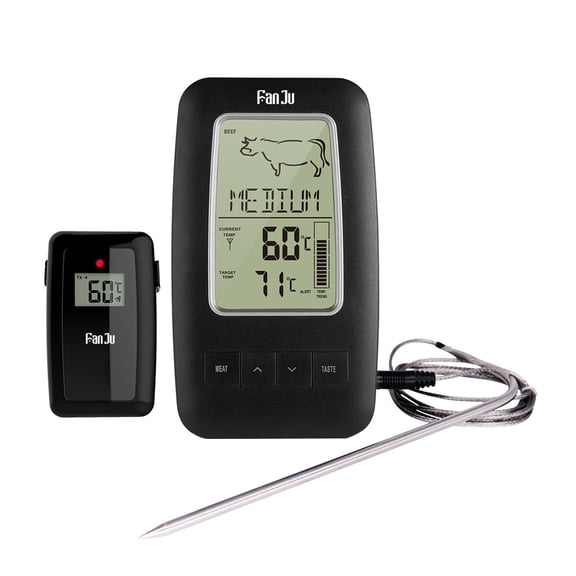 Meat Thermometer Digital, Instant Read Food Thermometer for BBQ Grilling Cooking, Foldable, Large, backlit LCD display