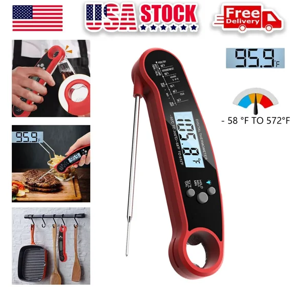 Meat Thermometer Instant Read Digital Fast For Kitchen Food Cooking Bbq Grilling