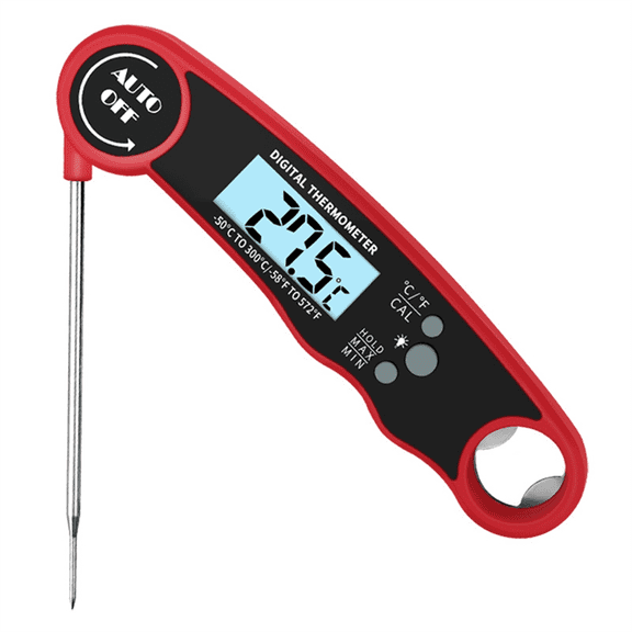 Meat Thermometer, Instant Read , Digital Food Backlight LCD Screen Foldable Long Probe B