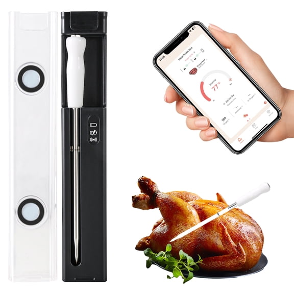 Meat Thermometer Probe with Temperature Monitoring, Food Temperature Sensor for BBQ Grill, Smoker, Oven, Air Fryer, Roasting, Steak, Turkey and Kitchen Cooking