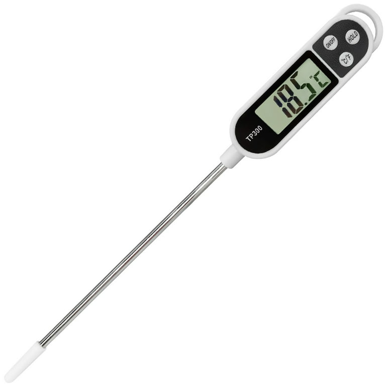 Duoyuanersty Milk Thermometer, Meat Thermometer - Food Milk Coffee BBQ  Thermometer Stainless Steel Probe with Clip Home Kitchen Useful Tool