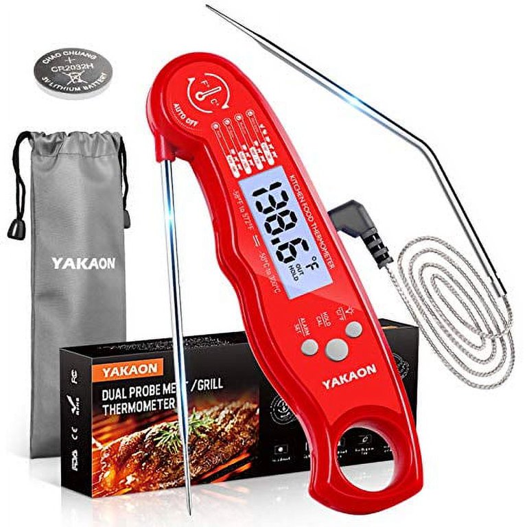 Meat Thermometer For Cooking, Saferell 2in1 Instant Read, 45 OFF