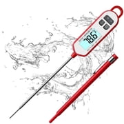 Digital Food Thermometer, 2‑3 Second Instant Read, 5-Inch Waterproof Probe Meat Thermometer for Grilling, Liquids, Bread