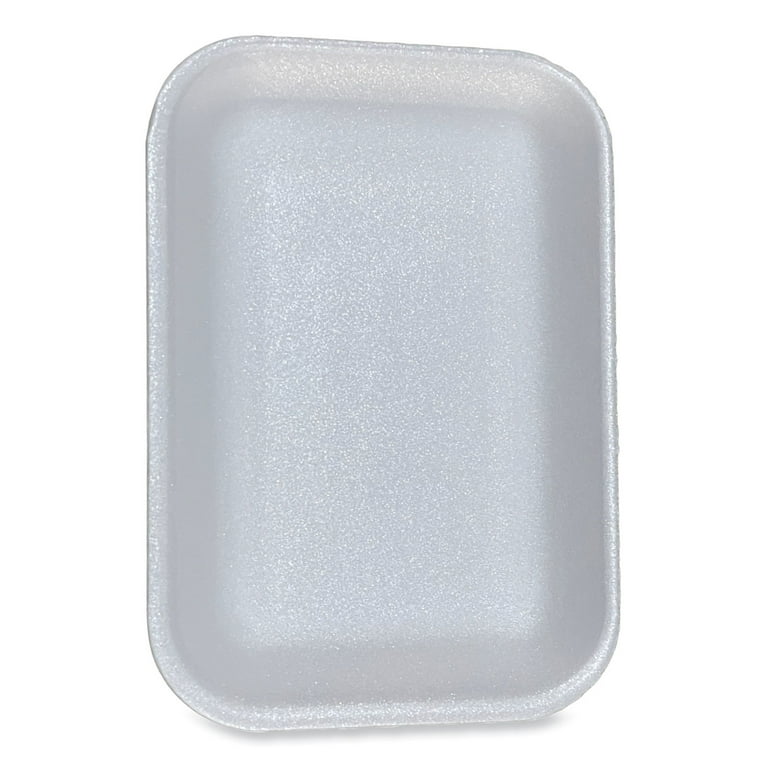 Meat Trays, #2. 8.5 x 6.03 x 1.11, White, 500/Carton Meat Trays, #2. 8.5 x 6.03 x 1.11, White, 500/Carton