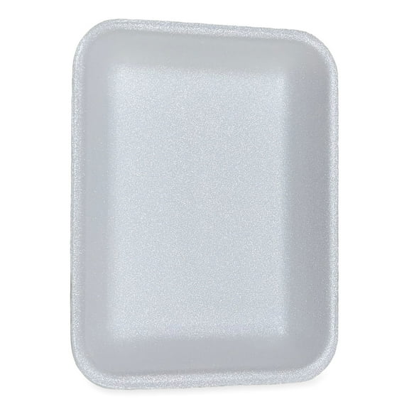 Meat Trays, #3P, 8.7 x 6.6 x 1.1, White, 400/Carton | Bundle of 2 Cartons