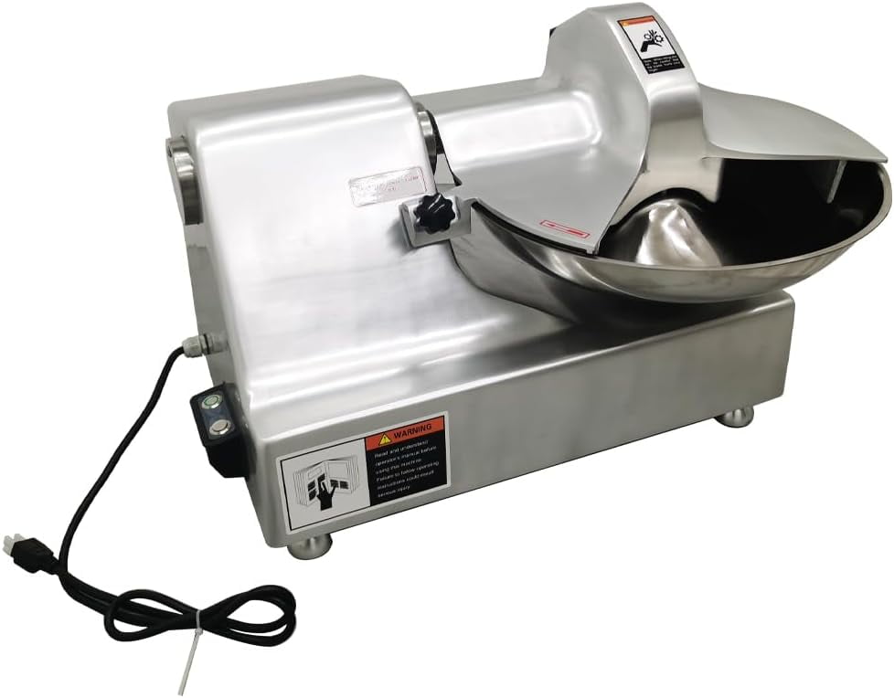 Meat Vegetable Cutter Meat Ginger Garlic Food Chopper Prep Food Processor Stainless Steel 8L