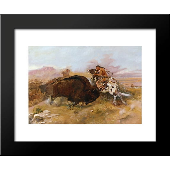 Meat for the Tribe 20x24 Framed Art Print by Charles M. Russell