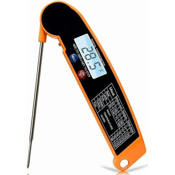 Meat thermometer with backlight and calibration. The best waterproof, large screen digital instant reading candy thermometer, suitable for kitchens, outdoor barbecues, and barbecues