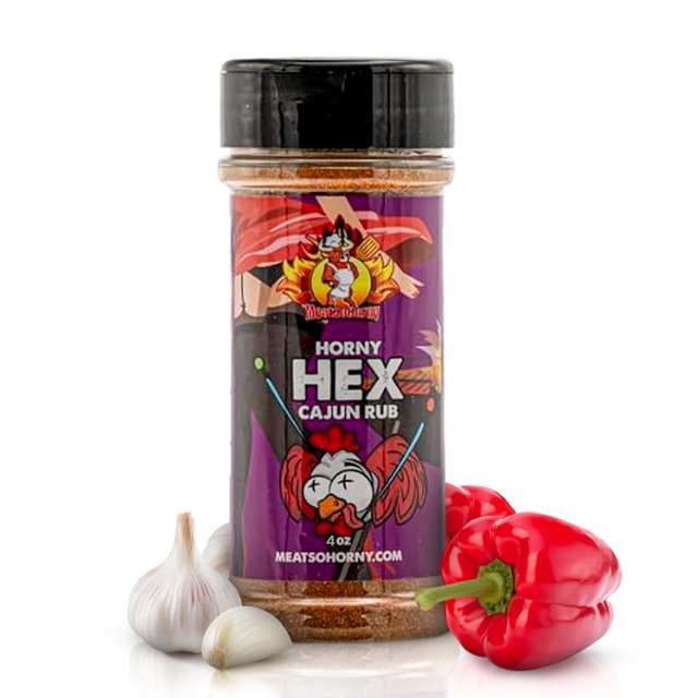 MeatSoHorny Horny Hex Cajun MMF7 Rub Seasoning, No Added Gluten BBQ