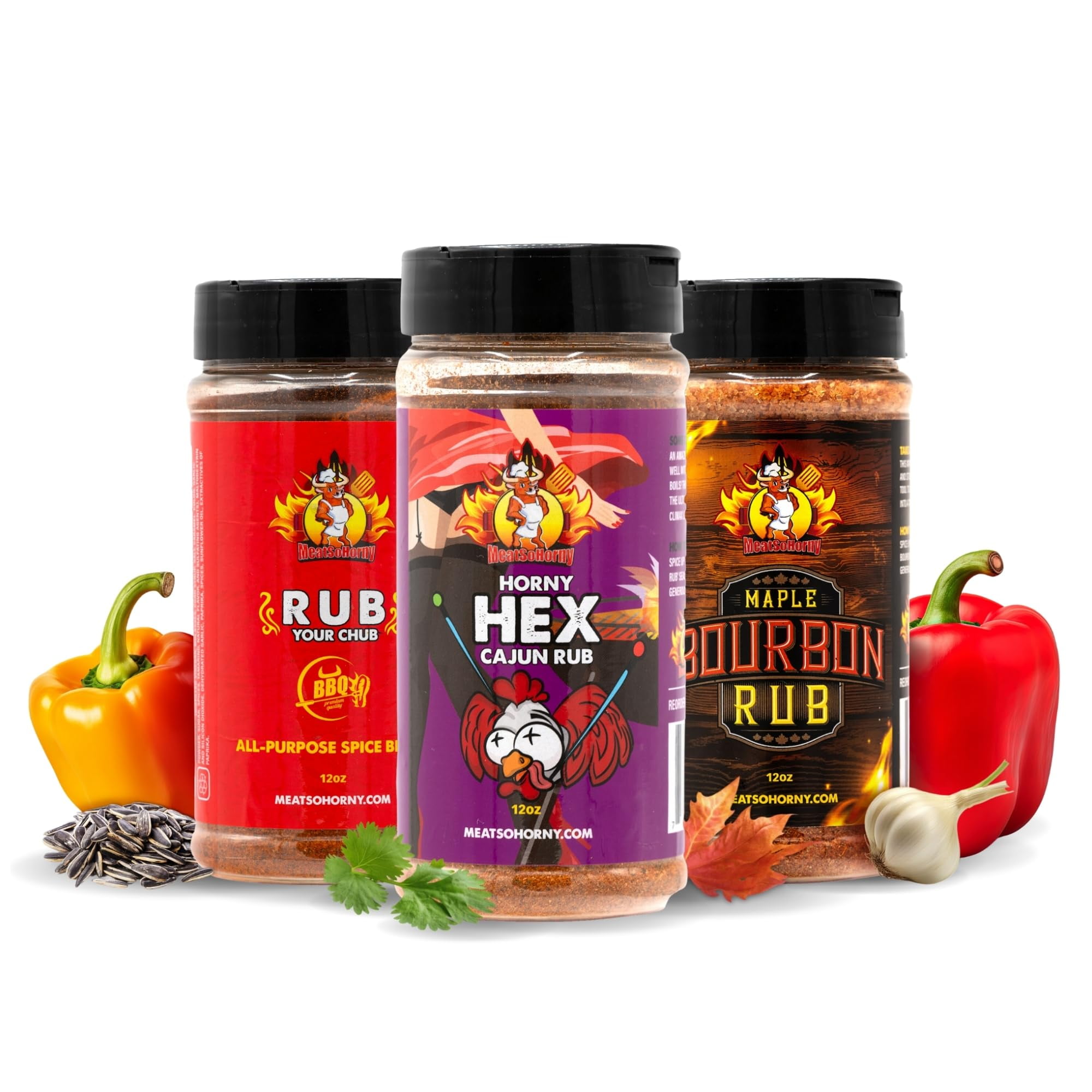 MeatSothe Chive Exclusive MMF7 Bundle Rub Your Chub, Hex Cajun, Maple