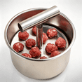 thumbnail image 1 of Meatball Maker - 1Pc Stainless Steel 6 Hole Hand Press Tool for Fish Pork Veggie Balls, 1 of 8