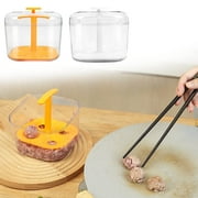 Meatball Maker Manual Kitchen Meatball forming Machine 4 Balls Press Mould Machine Kitchen Extruded Meatball Making Tool Vegetable Meatball Making Mould Diy Cooking Tools (White)