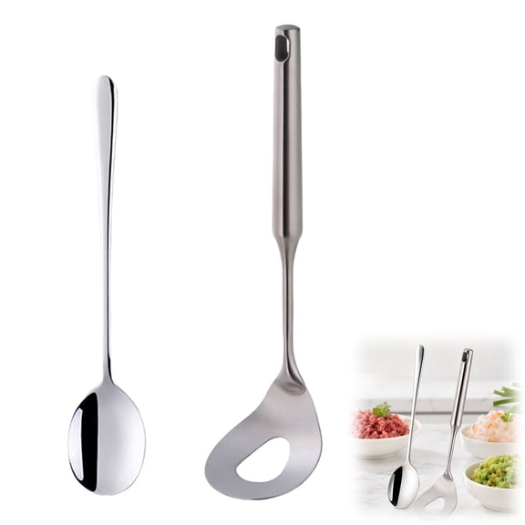 Meatball Maker Spoon, Stainless Steel Meatball Scoop with Hole, Long Handle & Convenient Storage Design – Kitchen Tool for Handmade Meatballs, Shrimp Balls & Vegetable Balls