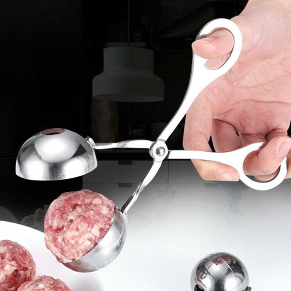Meatball Maker Spoon, Stainless Steel Non Stick Meat Baller Scoop with Drain Hole