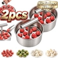 thumbnail image 1 of Meatball Maker Tool, 2PCS Stainless Steel Manual Meatball Making Mold, Quick & Easy Home Cooking Tool for Uniformly Shaped Meatballs, 12 Holes, 1 of 9