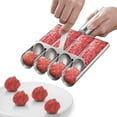 thumbnail image 1 of Meatball Maker Tool, 304 Stainless Steel Kitchen Manual Non Stick Meatball Maker, Portable Meatball Spoon Ball Maker Kitchen Restaurant Must Have Meatball Making Set，Home Cooking Tools (4-channel), 1 of 5