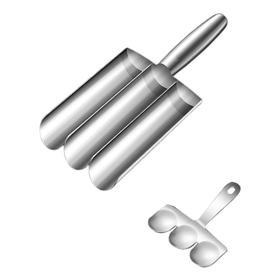 Meatball Maker Tool,Stainless Steel Non Stick Meat Ball Maker,Portable Meatball Spoon Ball Maker,Kitchen Restaurant Must Have Meatball Making Set,Home Kitchen Cooking Tools,(3-channel,9.45x4.33 in)