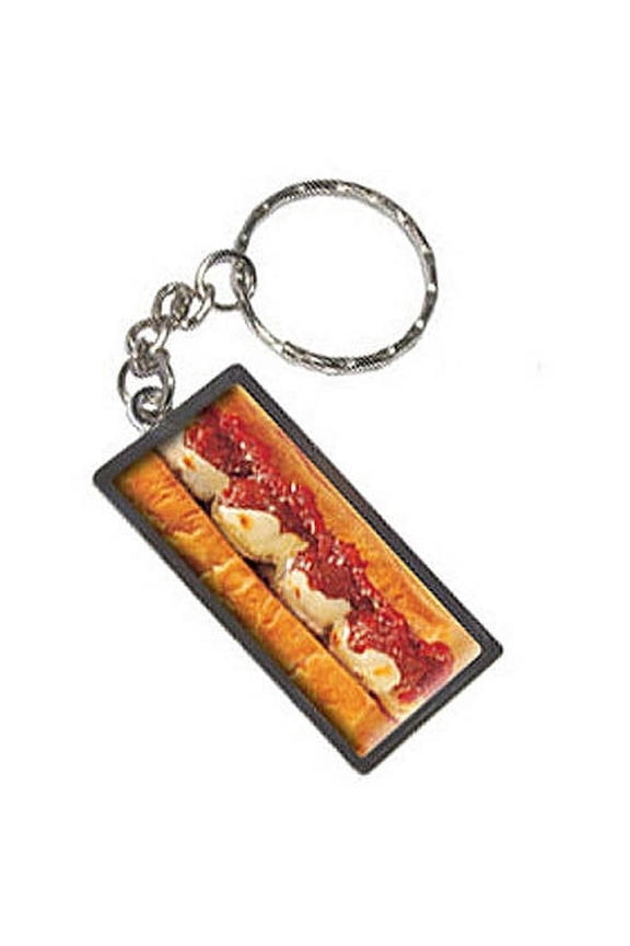 Meatball Sub Sandwich Hero Hoagie Grinder Keychain Key Chain Ring