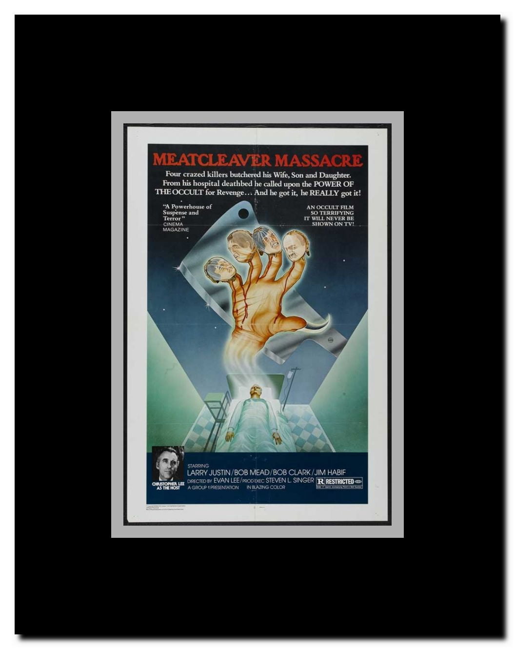 Meatcleaver Massacre Framed Movie Poster