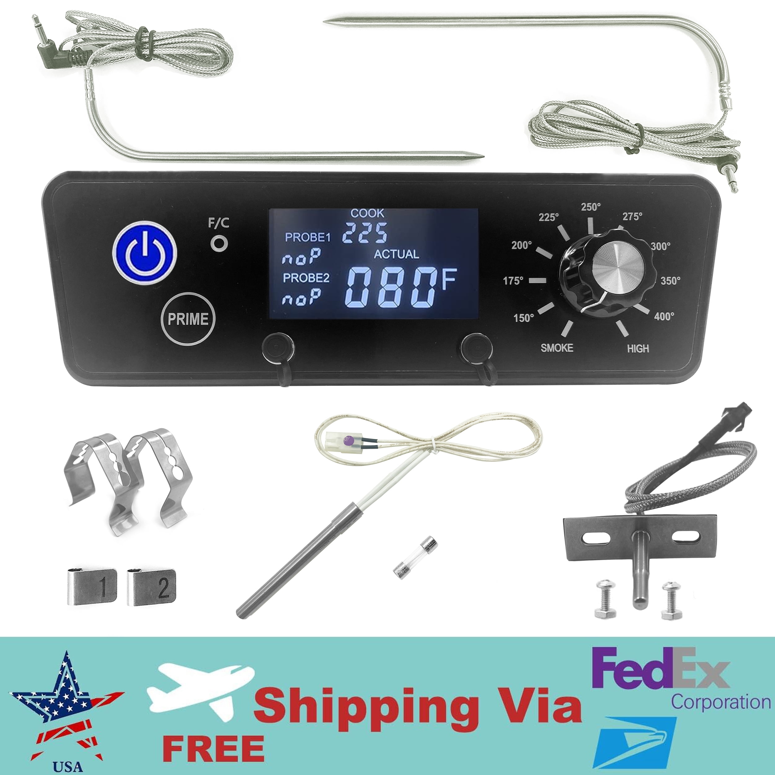 Meatender Digital Trapezoid Controller Kit Replacement for Pit BOSS Vertical Pellet Smoker