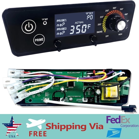 Meatender Trapezoid Upgraded Controller Replacement for Pit Boss Copper Series Wood Pellet Grill Tailgater, Lexington, Classic, Austin XL, Matte Black