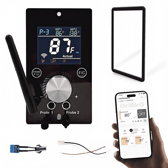 Meatender Universal WiFi PID Controller 180-500F 1F Step for Traeger, Pit Boss, Z Grills and Asmoke