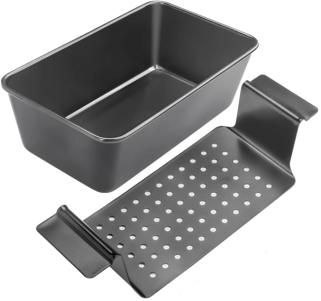 Meatloaf Pan with Drain Tray, Dingrich 9 x 5 Inches Loaf Pans with