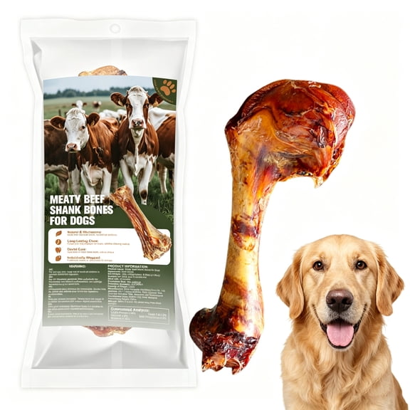 Natural Beef Shank Bones for Dogs | Made with Real Meat & Rich in Flavor | Providing a Long-Lasting Chew