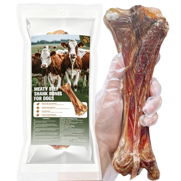 Natural Beef Shank Bones for Dogs | Made with Real Meat & Rich in Flavor | Providing a Long-Lasting Chew