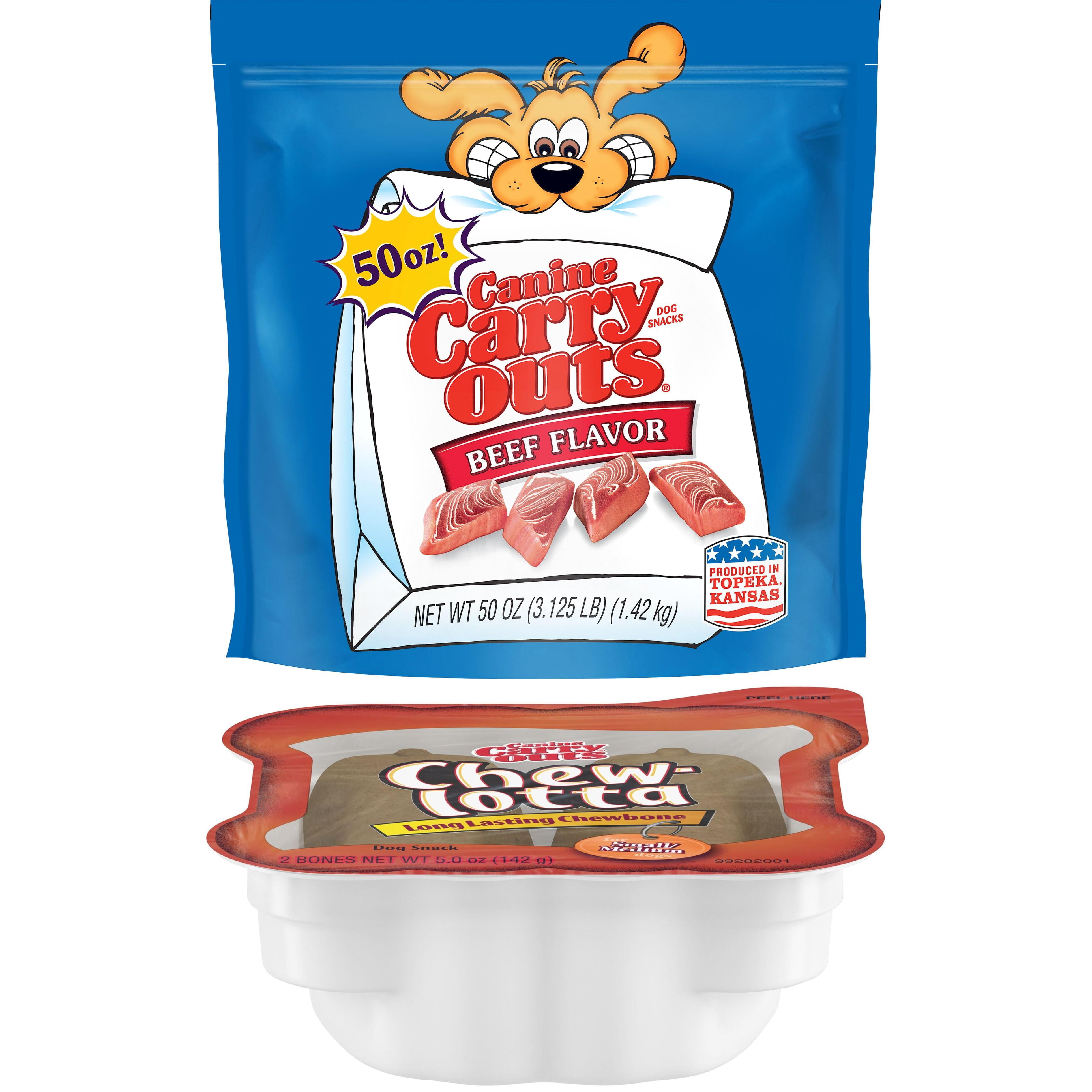 Meaty Bone Chew and Canine Carry Outs Dog Snacks Value Bundle