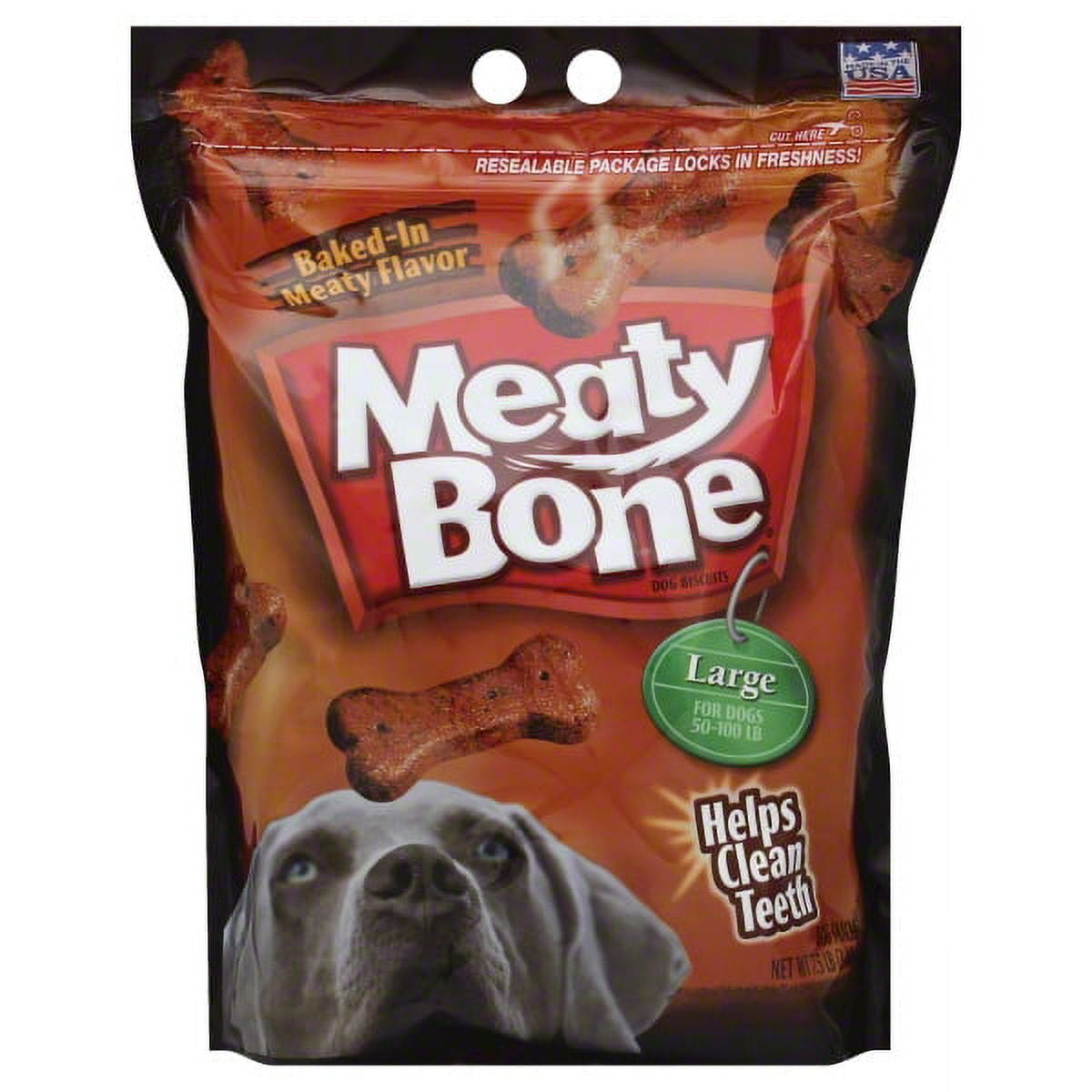 Meaty Bone Large Dog Treats, 7.5Pound.
