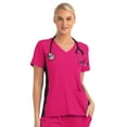 thumbnail image 1 of Meavn Matrix Impulse Women's Knitted Panel Mock Wrap Scrub Top (Free Shipping), 1 of 3