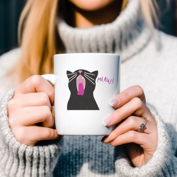 Meaw Mug, Cute offee Mug, t Mom Mug, Funny Novelty Gif, Funny t Gif, offee Cup, t Lovers Gift, Cute t, oz Mug.