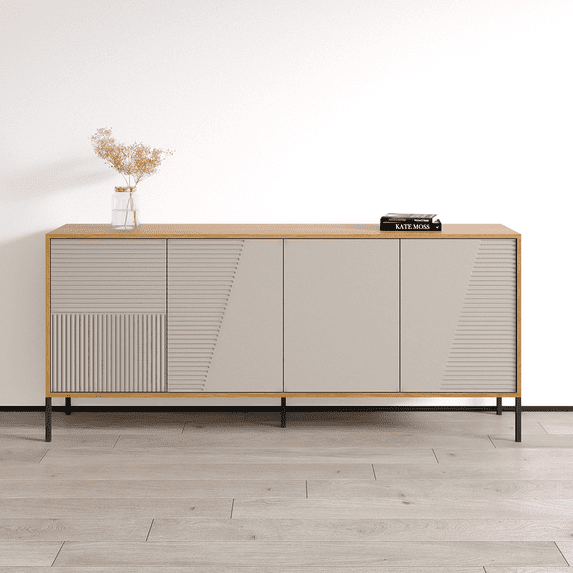 Meble Furniture Debora 04 Sideboard Teak/Cashmere